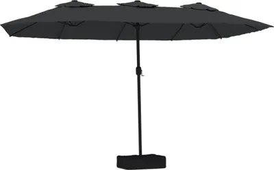Produktbild von vidaXL Doppel-Sonnenschirm Schwarz 449x265 cm