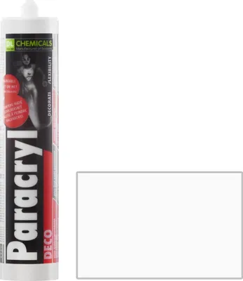 Produktbild von 2, PARACRYL weiß, Profi- Acryldichtstoff in Handwerkerqualität, Maleracryl, geruchsarmes, alterungsbeständiges, überstreichbares Maleracryl für Innen- und Außenbereich, 310 ml, weiß
