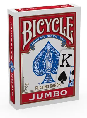 Produktbild von Bicycle® Kartendeck - Rider Jumbo Index (rot) Kartenspiel Spielkarten Kartentricks Pokerkarten Single Deck