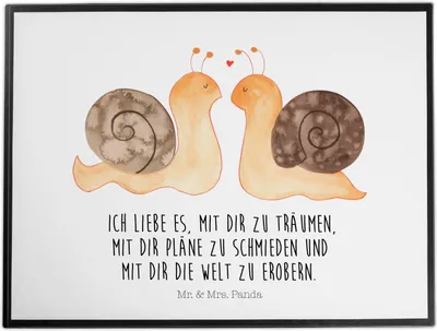Produktbild von Mr. & Mrs. Panda schreibtischunterlage Schnecken Liebe - Weiß - Geschenk, Träume, Ehe, glücklich, Unterlage Schreibtisch, schreibauflage, schreibtischmatte, Gemeinsam