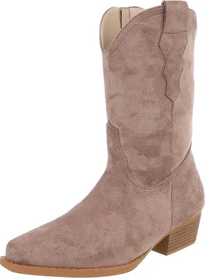 Produktbild von Ital-Design Damen Stiefeletten  Wildlederoptik Western- & Bikerboots 90482510 Hellbraun Gr.  36