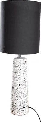 Zdjęcie produktu dla Gilde Tischleuchte, "Modern Art", Keramik, schwarz, weiß, VE 2, H. 66.5 cm, D. 24 cm 55900 4063387559000