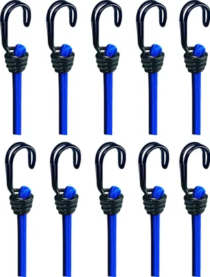 Produktbild von BASI - Gummispannseil 10er Set - GSS - Blau - mit Doppelhaken - Länge 1200x8 mm - Zurrkraft 40 kg -  5x0004-0304
