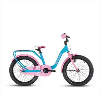 Immagine prodotto di Bicicletta per bambini da 18 pollici, 1 marcia, bicicletta per bambini, S’COOL niXe, da circa 5-7 anni, 110-125 cm, turchese/rosa