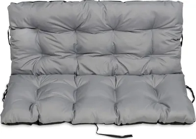 Produktbild von Sitzkissen Bankkissen Bankauflage für Gartenbank - 140x50 cm und Rückenlehne 140x60 cm - Outdoor und Indoor - grau