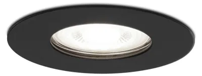 Image de HOFTRONIC - Spot LED encastrable 4W 345lm 6500K GU10 Rond IP65 Noir