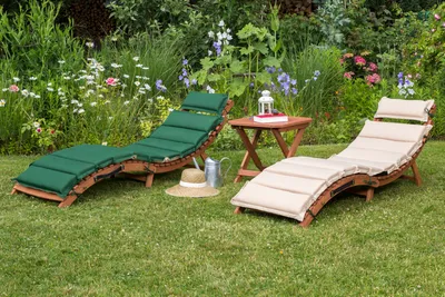 Produktbild von Merxx 5tlg. Set Ipanema - Farbe: braun/grün/beige - Maße: 178 cm x 54 cm x 70 cm; 2x 25177-100 + 1x 25153-011