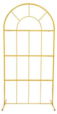Produktbild von Hochzeits Blumenständer - Bogen und Tischständer - Eisen, zerlegbar, freistehend - Tischdeko und Raumdeko für Feier - Gold