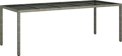 Zdjęcie produktu dla Stół Ogrodowy Szary 250 x 100 x 75 cm polirattan