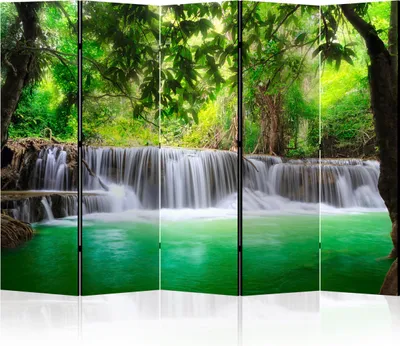 Produktbild von LUMASOUL Paravent einseitiger, Paravent Raumteiler Innen, Natur Motiv, 225x172 cm