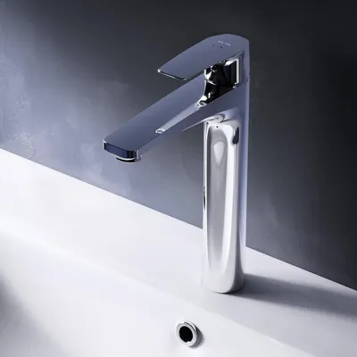 Productafbeelding van AM.PM Wastafelmengkraan, chroom, badkamer, wastafelkraan, mengkraan voor badkamer, wastafelmengkraan voor opzetwastafel