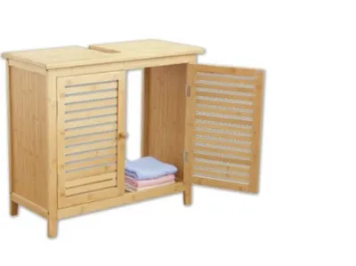 Produktbild von Bambus Unterschrank Badschrank Waschbeckenschrank Badezimmer Einrichtung