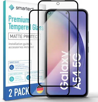 A product packaging box with a smartphone screen protector shown in front of it.