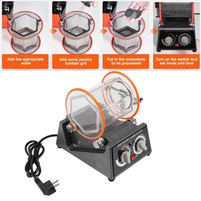 Obrázok produktu pre Leštička na šperky – Rotačná stolová leštička – 220 V – Nastaviteľné otáčky – 4,75 kg – Pre domácich majstrov