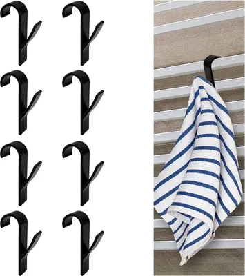 Immagine prodotto di Set di 8 ganci scaldasalviette senza tempo - Non è necessario forare