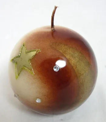Produktbild von Kugelkerze "Arktur" Braun, Ø ca.8 cm