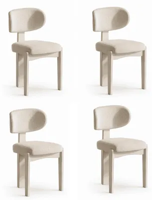 Productafbeelding van Beige stoelen, eetkamerstoelen, moderne eetkamer, designstoelen