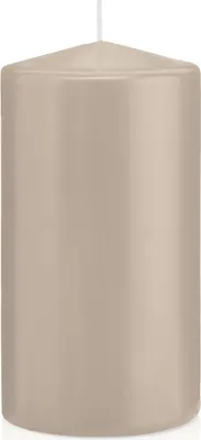 Produktbild von Stumpenkerzen mit Abbrandschutz Schlamm  150 x 70 mm 12 Stück für den sicheren Abbrand von Kerzen auf Adventskränzen und Gestecken