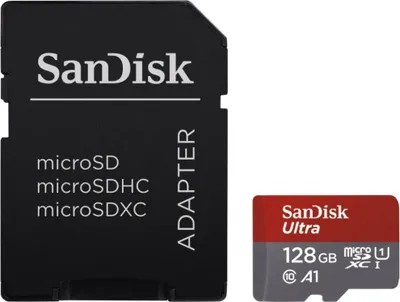 Produktbild von SanDisk Ultra, 128 GB, MicroSDXC, Klasse 10, UHS-I, 140 MB/s, Class 1 (U1)