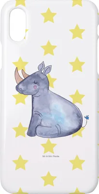 Produktbild von Mr. & Mrs. Panda Iphone 10 Handyhülle Einhorn Nashorn - Weiß - Geschenk, Cover, X, Unicorn, Hülle, Lustig, Regenbogen, Handy, Nashörner, Zoo