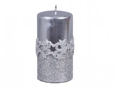 Produktbild von Artman Christmas Decorative Candle Ice Silber Stern - Roller Durchschnitt 1 STÜCK