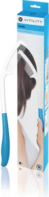 Productafbeelding van Vitility 70110100, Volwassen, Haarkam, Blauw, Wit, Met patroon