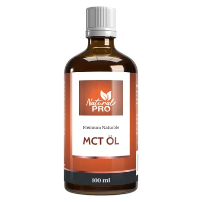 Produktbild von Reines MCT Öl aus Kokos – raffiniert, geschmacksneutral & mit C8/C10 Fettsäuren