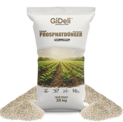 Zdjęcie produktu dla DAP 25 kg – nawóz fosforowy do kukurydzy i zbóż, granulat, NPK 18-46, przyswajalny przez korzenie, GiDeli