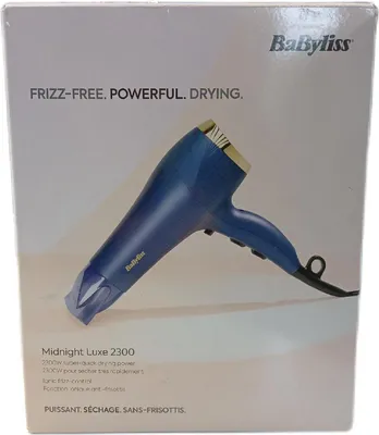 Zdjęcie produktu dla Suszarka do włosów Babyliss 5781U/5781PCHE Midnight LUXE, 2300 W, technologia jonowa, 3 poziomy ogrzewania/2 poziomy nawiewu, poziom chłodzenia