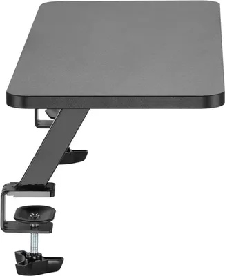 Zdjęcie produktu dla Podstawa pod monitor, mocowana do blatu biurka, czarny, metal / płyta mdf, 20 kg nośność, Powerton, ergo