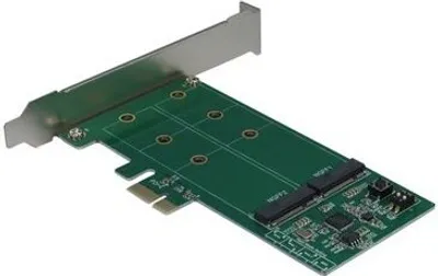 Produktbild von Inter-Tech PCIe Adapter Karte KCSSD4 PCIe x1 -> 2x M.2 S-AT