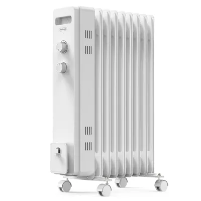 Immagine prodotto di VonHaus Radiatore a Olio Elettrico 9 Elementi – Stufa ad Olio Portatile da 2000W, Termostato Regolabile, 3 Livelli di Calore, 4 Ruote, Cavo da 1,5 m