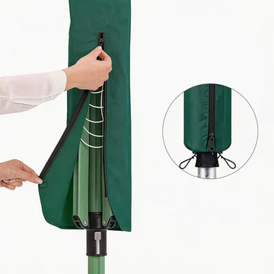 Produktbild von Wäschespinne schutzhülle,Wäschespinne Abdeckung Wasserdicht mit Reißverschluss 16*16*165CM Wäschespinne Abdeckung Winddicht Grün