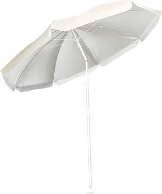 Produktbild von Sonnenschirm Ø 160 cm kippbar mit 8 Streben PF 50+ mit Silberbeschichtung und Belüftung – Gartenschirm, Balkonschirm & Strandschirm, wasserabweisend