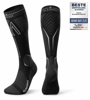 Produktbild von BLACKROX STYRIOM ACTIVE Kompressionsstrümpfe – Sport & Alltag (1 Paar) (Schwarz