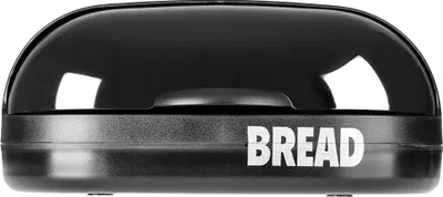 Produktbild von KADAX Brotkasten aus Kunststoff "Belfi", Brotbehälter, Brotbox mit Frontklappe, Rollbrotkasten, 37 cm, Schwarz