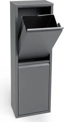 Produktbild von SVITA V2x15 Mülleimer 30 Liter 2x15L  Abfalleimer Mülltrenner Abfallsammler grau