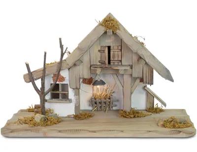 Produktbild von Riffelmacher Krippenstall Laterne mit Licht LED 40 x 19 x 24 cm