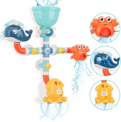 Produktbild von Badespielzeug Kinder 3+ DIY Wasserspielzeug BPA-frei Seetiere Montessori