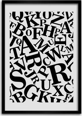 Produktbild von Bild - Bilderrahmen - Foto - 70 cm x 100 cm - MDF - Rahmen - Wandkunst - Alphabet