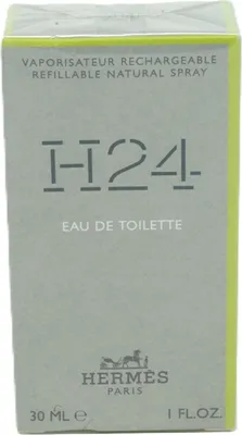 Zdjęcie produktu dla Hermes H24, 30 ml, Butelka wielokrotnego użytku, Alcohol, Aqua (Water), Parfum (Fragrance), Limonene, Ethylhexyl Methoxycinnamate, BHT, Benzyl..., Francja, 1 szt.