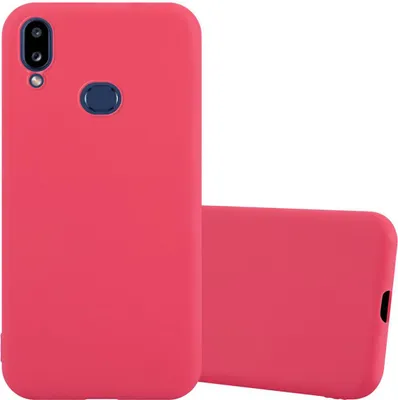Produktbild von Cadorabo Hülle für Samsung Galaxy A10s / M01s Schutzhülle in Rot Handyhülle TPU Silikon Etui Case Cover