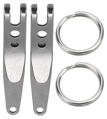 Productafbeelding van Set van 2 RVS Ophangclips met Sleutelhangers