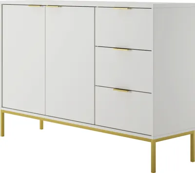 Zdjęcie produktu dla Komoda AUSTIN 150 biała/złota