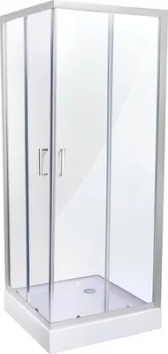 Produktbild von Belvit Duschkabine Eckdusche mit Schiebetüren und Duschwanne 80x80x200cm