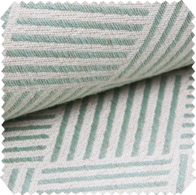 Produktbild von novely® exquisit MODENA - Stilvoller Möbelstoff in Leinen-Look - Schwer Entzündbarer Polsterstoff - Pflegeleichte Meterware 1lfm - Farbe: 03 Weiß Mintgrün