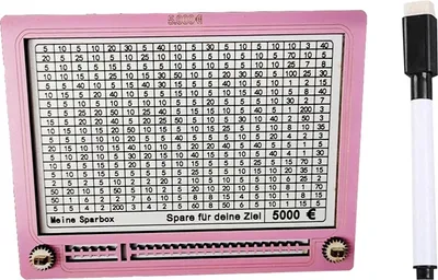 Obrázek produktu pro Piggy Bank Piggy Bank Money Box Travel Money Box Dřevěné prasátko s perem (Pink 5000)