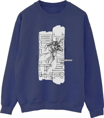 Produktbild von Star Wars - "The Book Of Boba Fett" Sweatshirt für Herren BI43977 (S) (Marineblau)