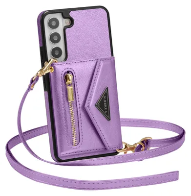 Image de Coques pour Samsung Galaxy S23 Plus - Avec cordon de maintien et en cuir PU