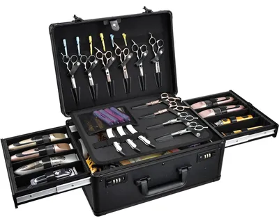 Produktbild von Professionelle Friseurkoffer mit Schublade für Werkzeuge